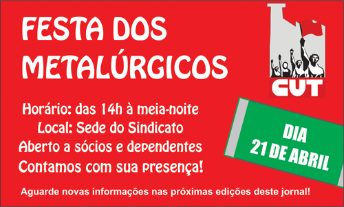 O evento será destinado a sócios e dependentes